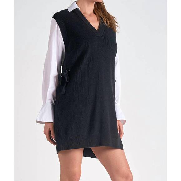 NEW ELAN dress sweater shirt in black - Picture 3 of 3